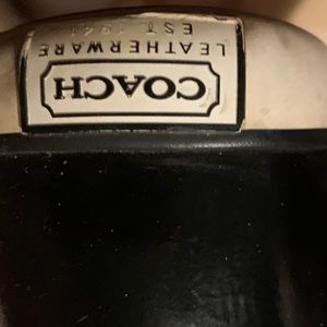 Used Coach Red and Black Tartan Sneakers